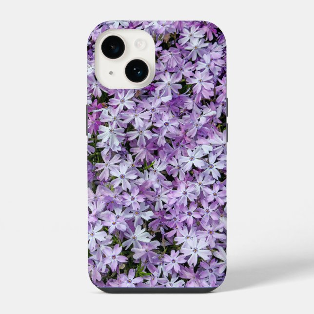 Coque iPhone Fleurs de Phlox Violet (Verso)