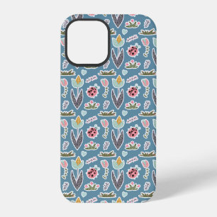 Coque iPhone 12 Pro Fleurs de printemps et motif coccinelle