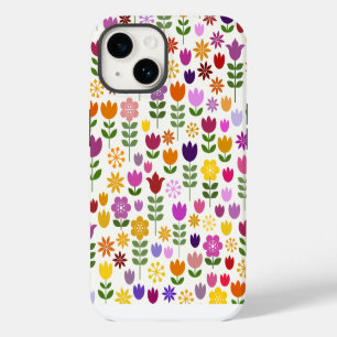 Coque Pour iPhone 14 Fleurs de style scandinave grand motif