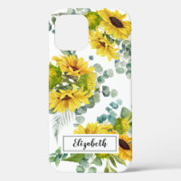 Coque iphone fleurs de tournesol jaune