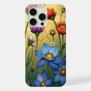 Coque iPhone 15 Pro Max Fleurs de verre coloré