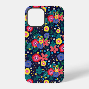 Coque iPhone 12 Pro Fleurs Décoratives Et Feuille Motif-48675