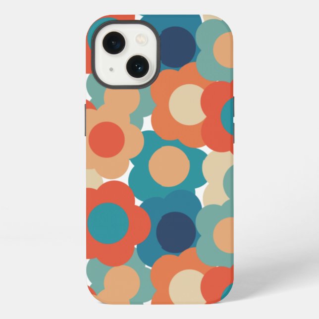 Coque iPhone Fleurs des années 70  (Verso)