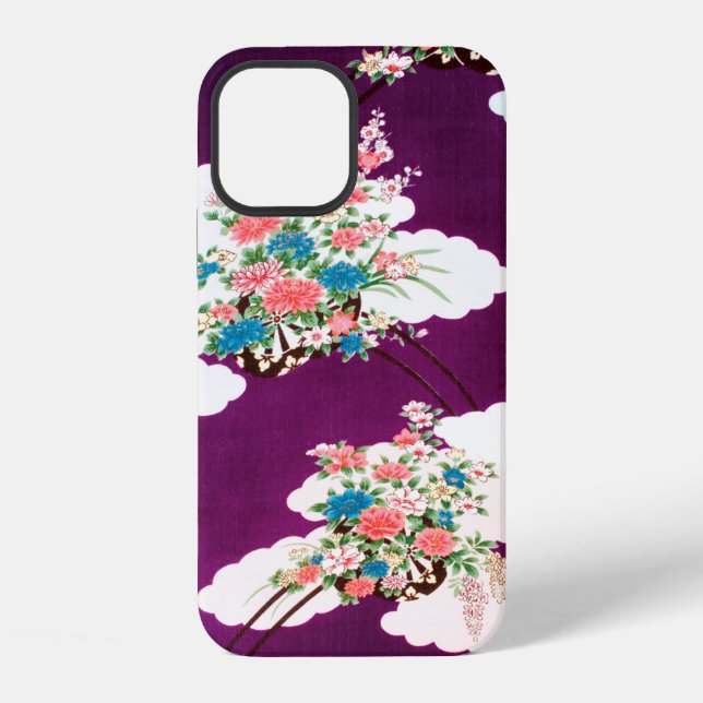 Coque iPhone Fleurs, design japonais (Verso)