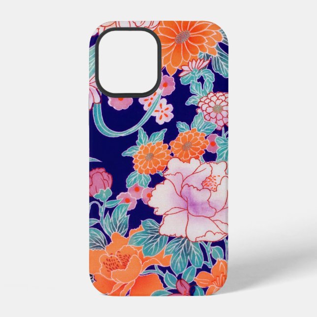 Coque iPhone Fleurs, design japonais (Verso)