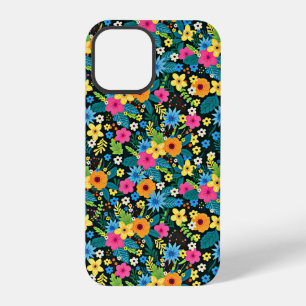 Coque iPhone 12 Pro Fleurs Ditsy Vibrantes Motif Floral Design-43785