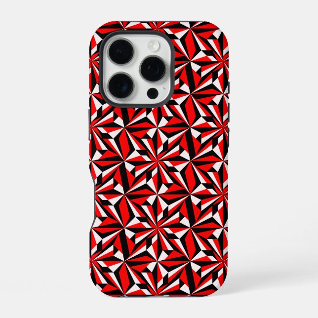 Coque iPhone Fleurs du désert en rouge (Verso)