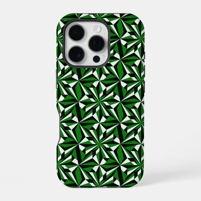Coque iPhone Fleurs du désert en vert (Verso)