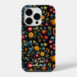Coque Pour iPhone 14 Plus Fleurs élégantes de Khokhloma dans des couleurs ri