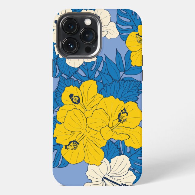 Coque iPhone Fleurs et feuilles d'hibiscus   (Verso)