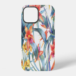 Coque iPhone 12 Fleurs Feuilles tropicales Vintages Botaniques