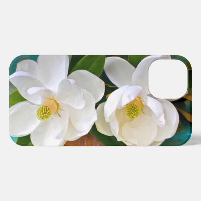 Coque iPhone Fleurs | Fleur Magnolia (Verso Horizontal)