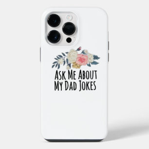 Coque Pour Pour iPhone 14 Pro Max Fleurs Florales Drôles Demandez-moi des blagues su