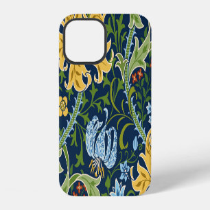 Coque iPhone 12 Fleurs florales : Vert foncé Vintage