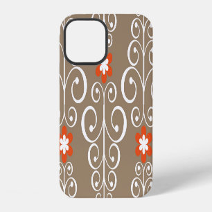 Coque iPhone 12 Fleurs géométriques : motif transparent vintage