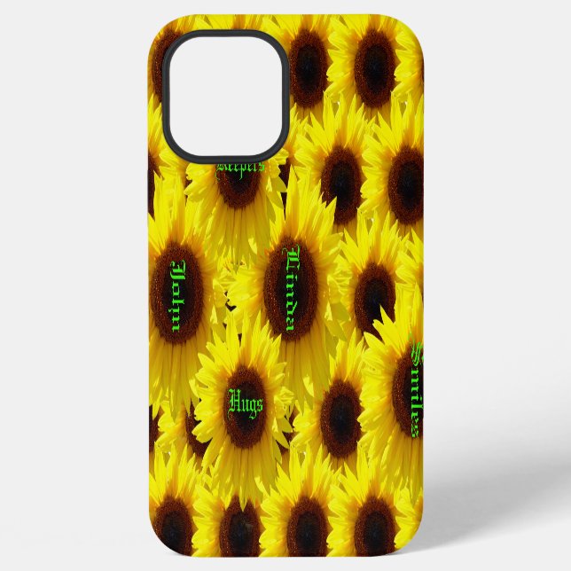 Coque iPhone Fleurs Heureuses - Tournesol (Verso)