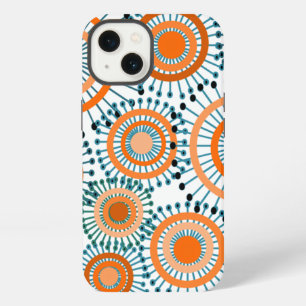 Etui iPhone 13 Fleurs orange