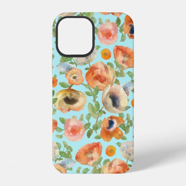 Coque iPhone Fleurs oranges de printemps (Verso)