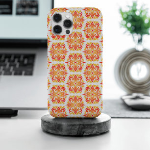 Coque iPhone 15 Pro Max Fleurs Oranges, Motif De Fleurs, Motif Floral