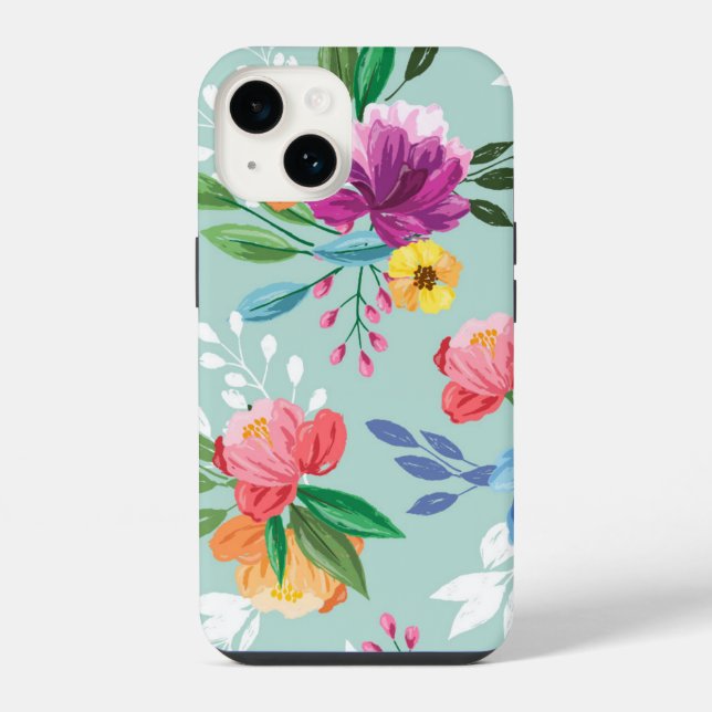 Coque iPhone Fleurs peintes impressionnantes (Verso)