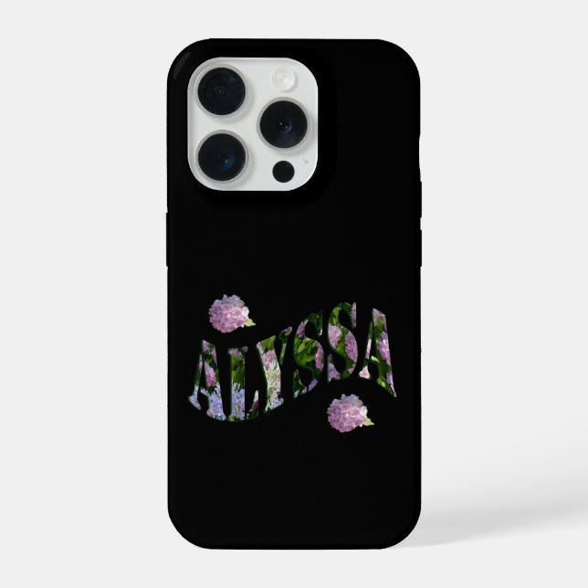 Coque iPhone Fleurs pour Alyssa, (Verso)