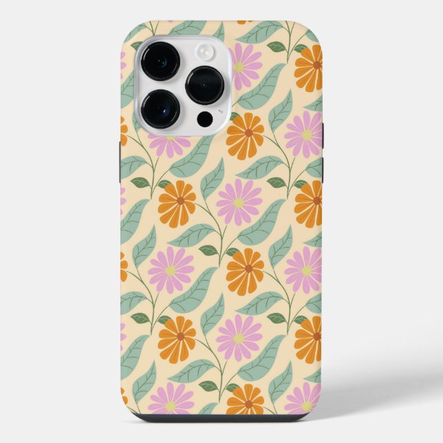 Coque iPhone Fleurs printanières rétro (Verso)