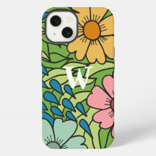 Etui iPhone 13 Fleurs Rétro Personnalisées Grande Échelle Multico