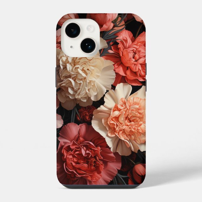 Coque iPhone Fleurs roses (Verso)