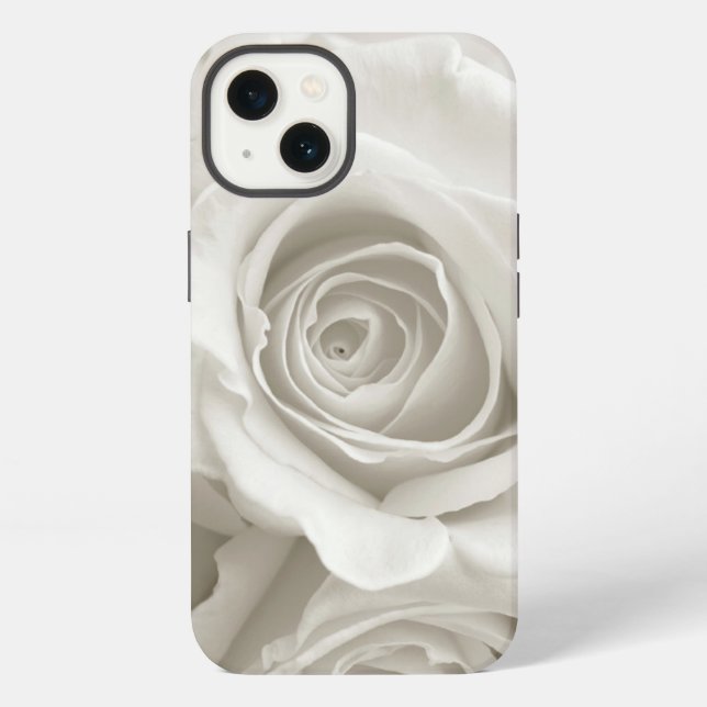 Coque iPhone Fleurs | Roses Blanches (Verso)