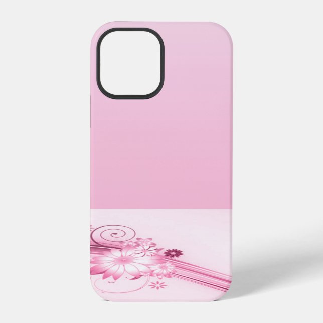 Coque iPhone Fleurs roses et vagues (Verso)