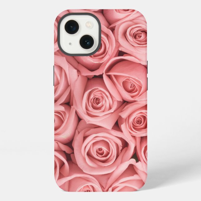 Coque iPhone Fleurs | Roses roses (Verso)