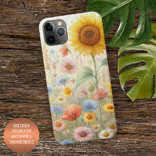 Coque iPhone 16 Pro Max Fleurs sauvages colorées d'été - Art floral aquare