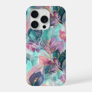 Coque iPhone 15 Pro Fleurs Tons de Bijoux