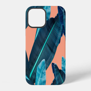 Coque iPhone 12 Fleurs tropicales, arrière - plan sans couture bot