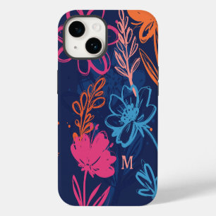 Coque Pour iPhone 14 Fleurs tropicales personnalisées cool boho couleur
