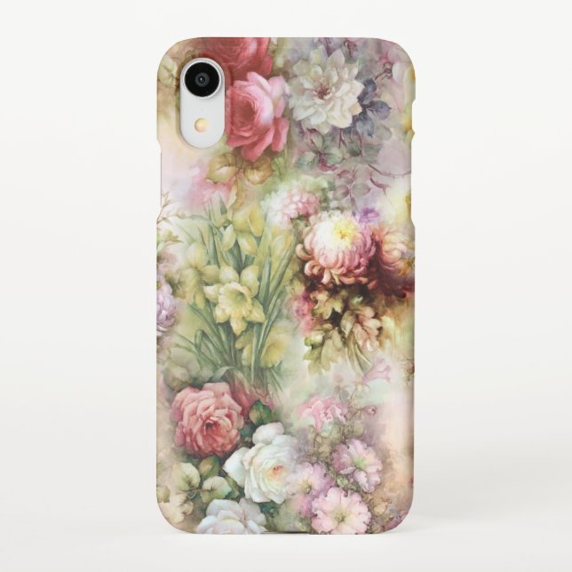 Coque iPhone Fleurs vintages (Dos)