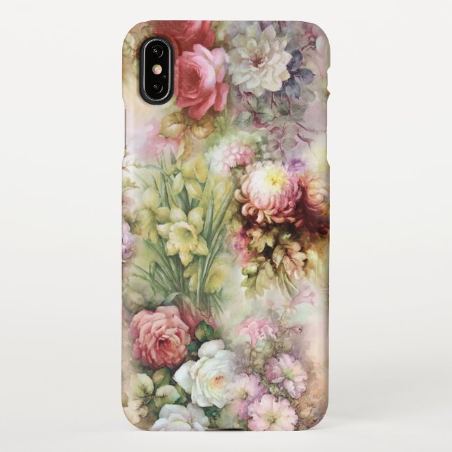 Coque iPhone Fleurs vintages (Dos)