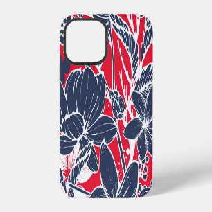 Coque iPhone 12 Fleurs vintages Creusées À La Main, Motif Élégant.