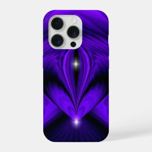 Coque iPhone 15 Pro Fleurs Violettes Rêves d'Arc-en-Ciel Deux Étoiles