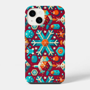 Coque Pour iPhone 14 Flocon de neige élégant d'hiver 🎄✨ Noël festif