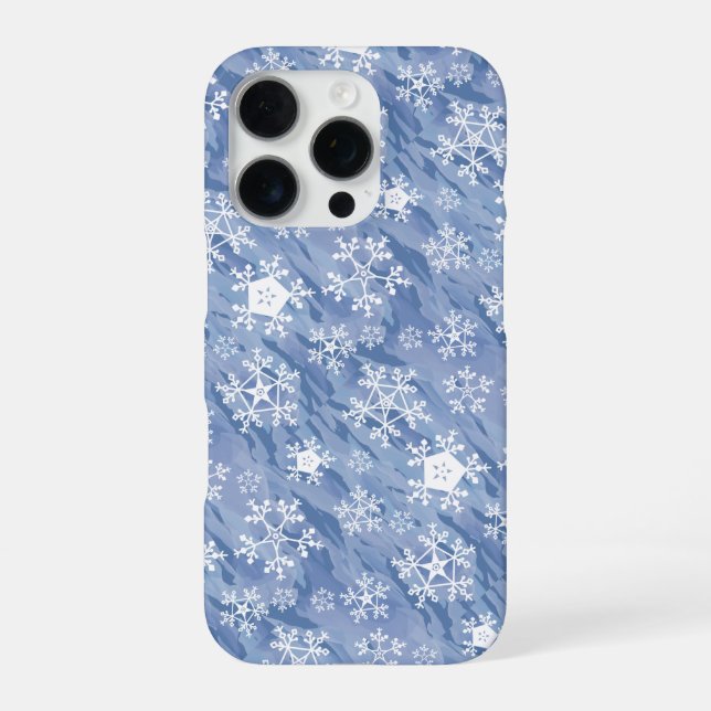 Coque iPhone Flocons blancs (Verso)