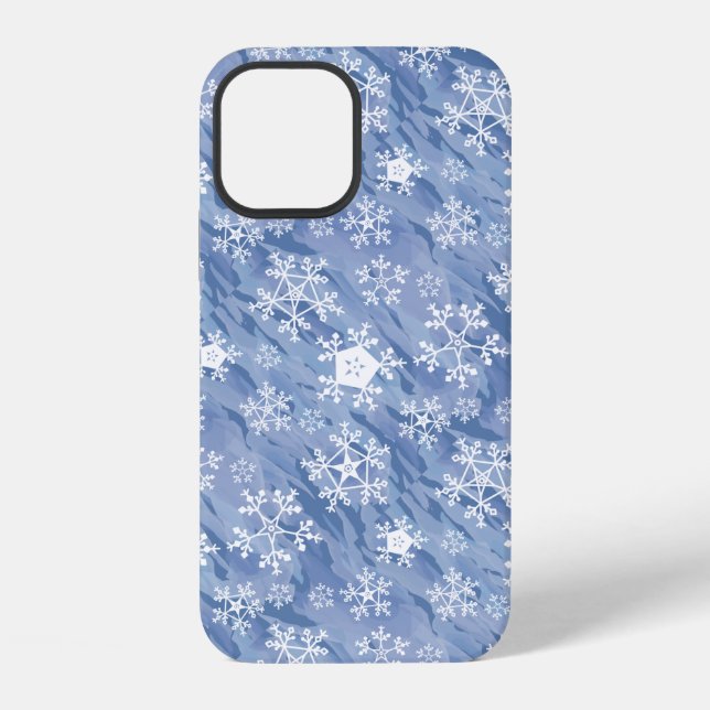 Coque iPhone Flocons de neige blancs (Verso)