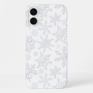 Coque iPhone 16 Plus Flocons de neige Frost & Flourish – Glace
