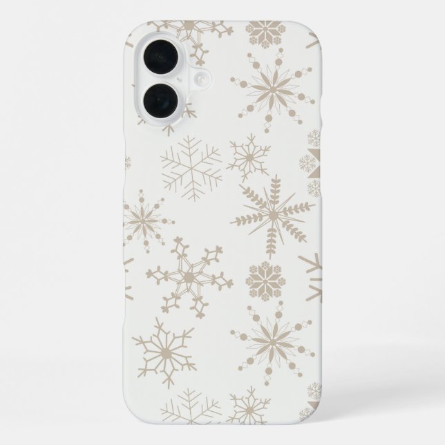 Coque iPhone Flocons de neige Frost & Flourish – Lin (Verso)