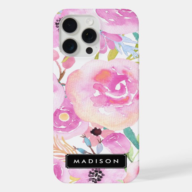 Coque iPhone Floraison d'aquarelles de printemps (Verso)
