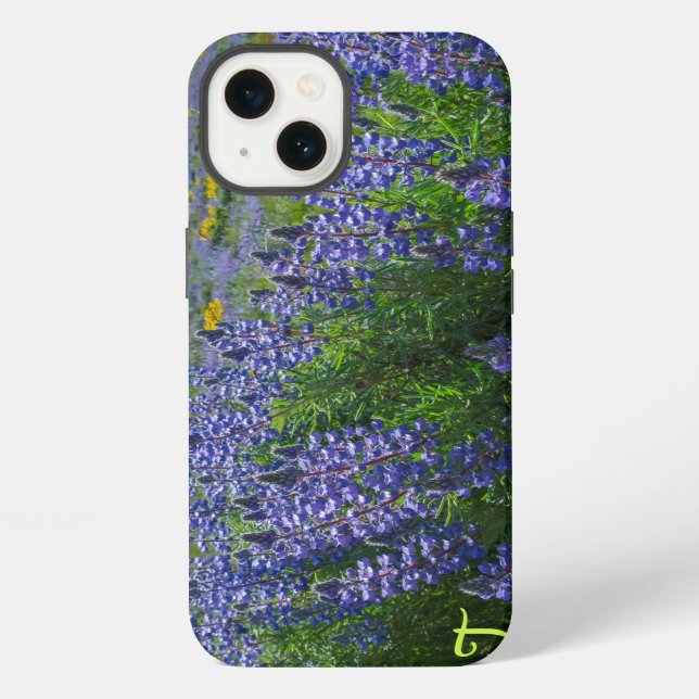 Coque iPhone Floraison de lupin (Verso)