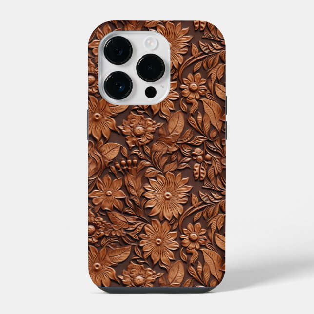 Coque iPhone Floral Boho Brown (Verso)