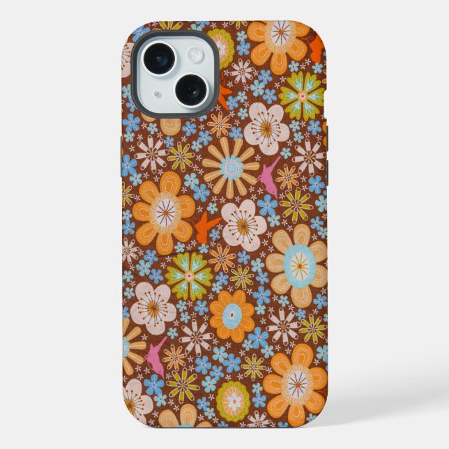 Coque iPhone Floral brillant (Verso)