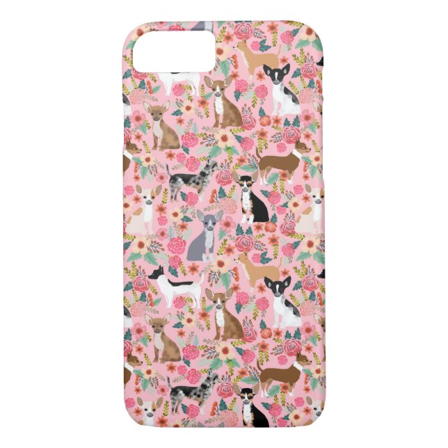 Coque iphone floral de chiwawa - cas de téléphone (Dos)