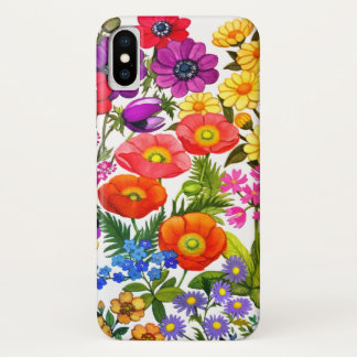Coque iphone floral de jardin d'aquarelle